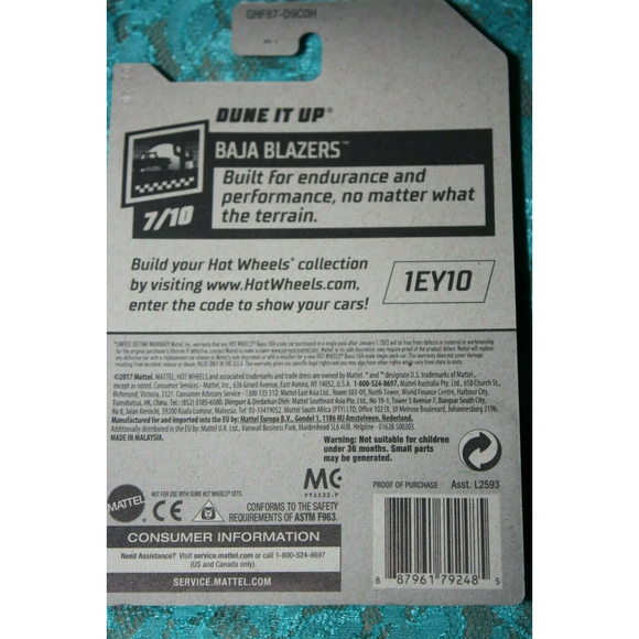 3/$15 HOT WHEELS DUNE IT UP BAJA BLAZERS 27/250  BLACK NEW 7/10 - Picture 4 of 4